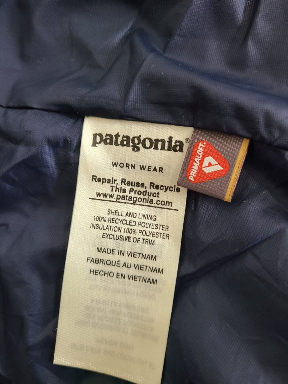 Patagonia Womens Nano Puff Vest Quilted Full Zip Insulated size XS Navy Blue - Picture 7 of 7